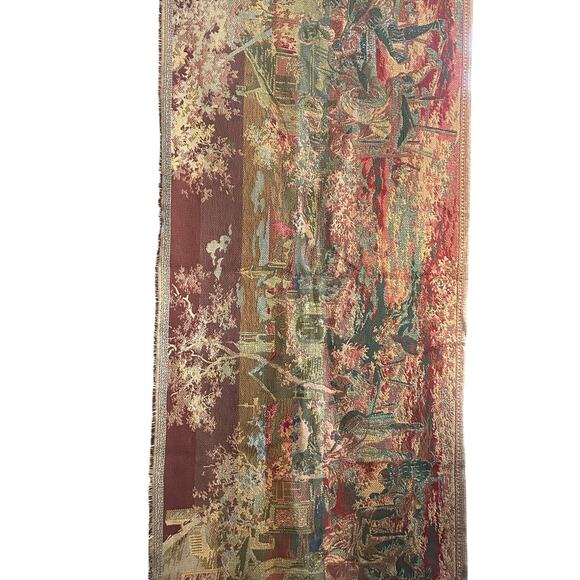 Lovely Antique French Made Tapestry of a Renaissance Scene - Picture 3 of 3